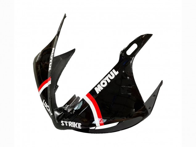 Carenagens Moto Yamaha YZF 600 R6 2005 - Preto Brilhante Branco Lucky Strike Motul
