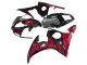 Carenagens Moto Yamaha YZF 600 R6 2005 - Preto Vermelho Chama