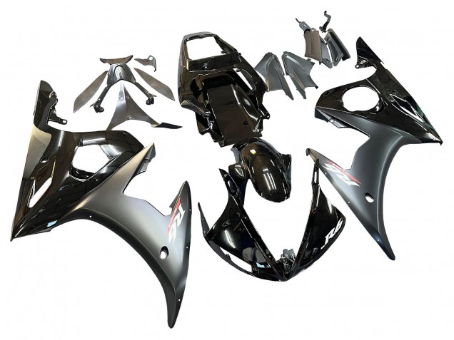 Carenagens Moto Yamaha YZF 600 R6 2005 - Preto Brilhante Preto Fosco Ouro
