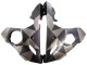 Carenagens Moto Yamaha YZF 600 R6 2005 - Preto Fosco Cinzento Geometric