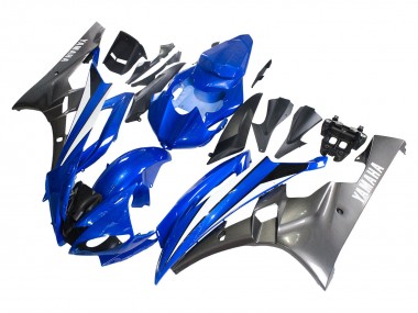 Carenagens Moto Yamaha YZF 600 R6 2006-2007 - Azul Branco Preto Brilhante