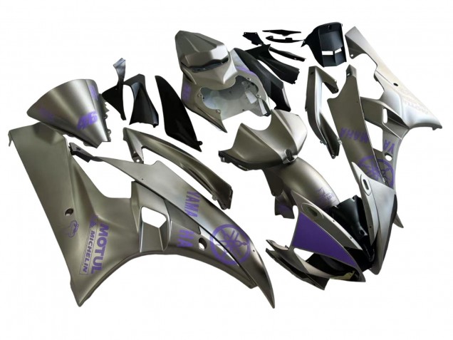 Carenagens Moto Yamaha YZF 600 R6 2006-2007 - Cinzento Roxo Motul