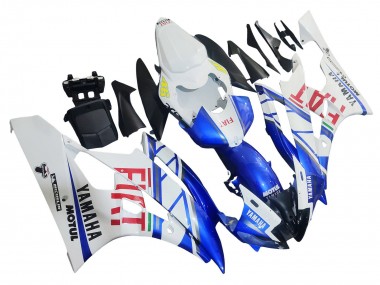 Carenagens Moto Yamaha YZF 600 R6 2006-2007 - Branco Azul Vermelho Fiat Motul Michelin