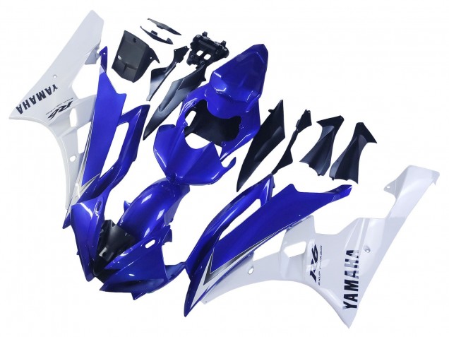 Carenagens Moto Yamaha YZF 600 R6 2006-2007 - Branco Azul Preto
