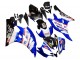 Carenagens Moto Yamaha YZF 600 R6 2006-2007 - Branco Azul Preto Fimer Volvo Yamalube Sterilgarda