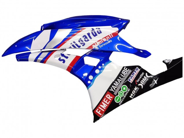 Carenagens Moto Yamaha YZF 600 R6 2006-2007 - Branco Azul Preto Fimer Volvo Yamalube Sterilgarda