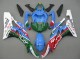 Carenagens Moto Yamaha YZF 600 R6 2006-2007 - Azul Verde Branco Vermelho Dunlop Michelin Motul