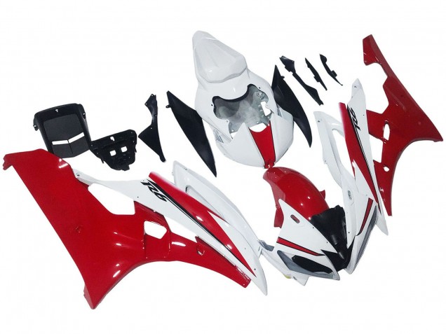 Carenagens Moto Yamaha YZF 600 R6 2006-2007 - Branco Vermelho