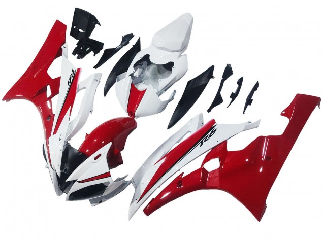Carenagens Moto Yamaha YZF 600 R6 2006-2007 - Branco Vermelho