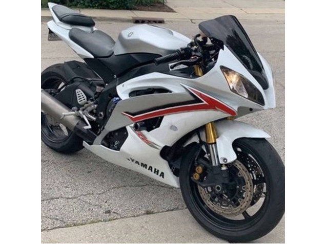 Carenagens Moto Yamaha YZF 600 R6 2008-2016 - Branco Vermelho