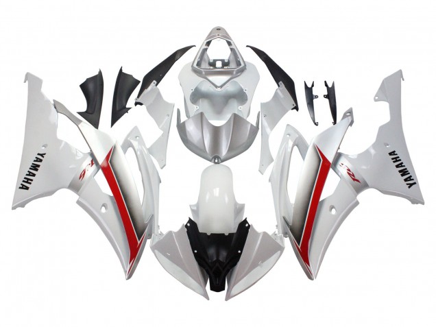 Carenagens Moto Yamaha YZF 600 R6 2008-2016 - Branco Vermelho