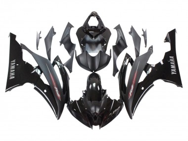 Carenagens Moto Yamaha YZF 600 R6 2008-2016 - Preto Brilhante Preto Fosco