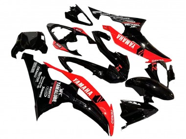 Carenagens Moto Yamaha YZF 600 R6 2008-2016 - Vermelho Preto Brilhante DENSO Yamalube 21