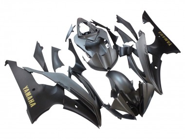 Carenagens Moto Yamaha YZF 600 R6 2008-2016 - Cinzento Preto Fosco Ouro Decalques
