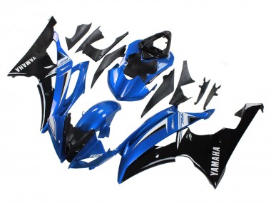 Carenagens Moto Yamaha YZF 600 R6 2008-2016 - Branco Azul Preto Brilhante