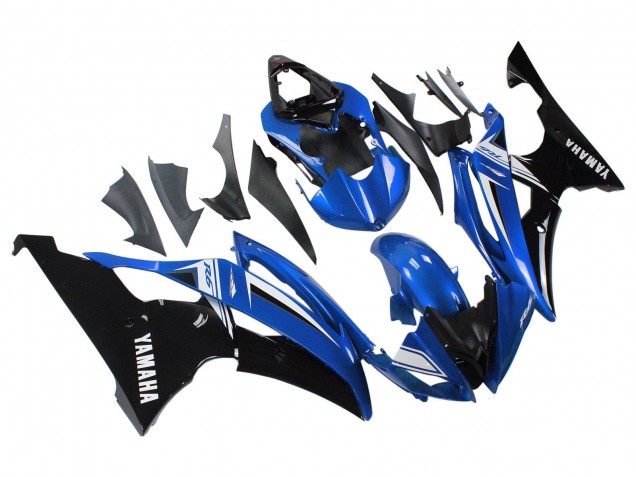 Carenagens Moto Yamaha YZF 600 R6 2008-2016 - Branco Azul Preto Brilhante