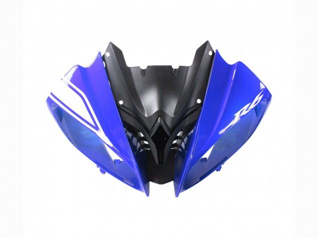 Carenagens Moto Yamaha YZF 600 R6 2008-2016 - Branco Azul Preto Brilhante
