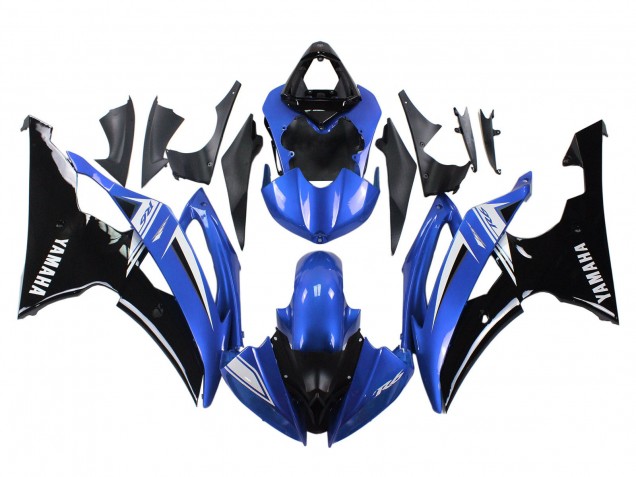 Carenagens Moto Yamaha YZF 600 R6 2008-2016 - Branco Azul Preto Brilhante