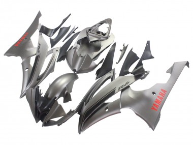 Carenagens Moto Yamaha YZF 600 R6 2008-2016 - Cinzento Fosco Vermelho Decalques