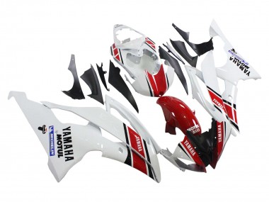 Carenagens Moto Yamaha YZF 600 R6 2008-2016 - Branco Vermelho Preto Motul Michelin
