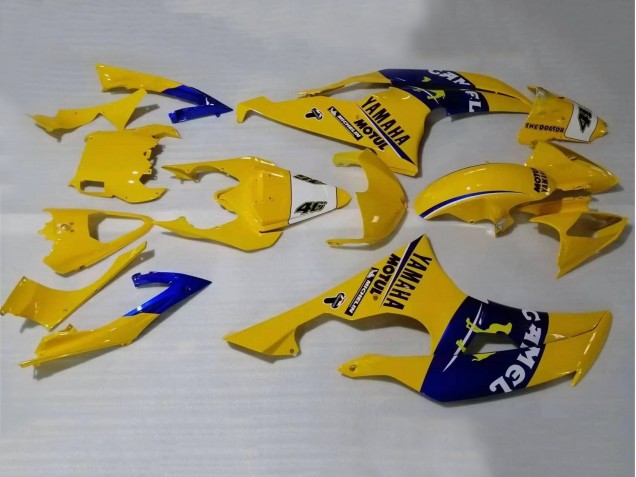 Carenagens Moto Yamaha YZF 600 R6 2008-2016 - Amarelo Azul Camelo Motul Michelin