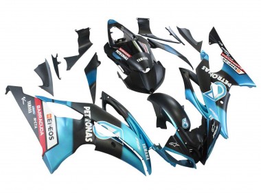 Carenagens Moto Yamaha YZF 600 R6 2008-2016 - Azul Claro Preto Fosco Petronas ENEOS