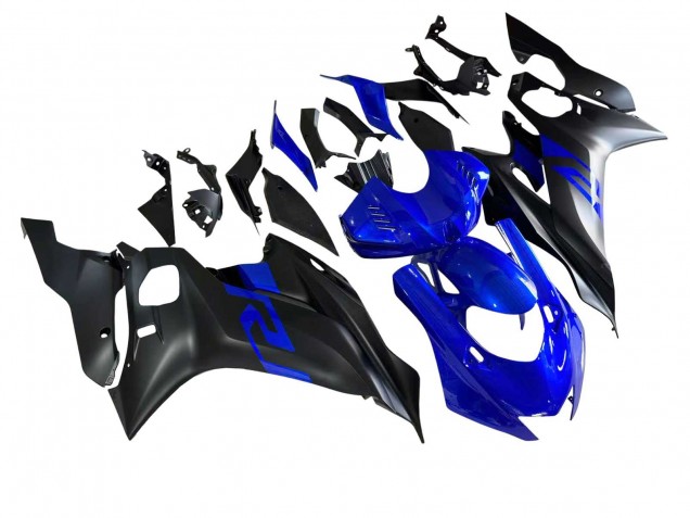 Carenagens Moto Yamaha YZF 600 R6 2017-2023 - Azul Preto Fosco