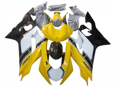Carenagens Moto Yamaha YZF 600 R6 2017-2023 - Branco Amarelo Preto Brilhante