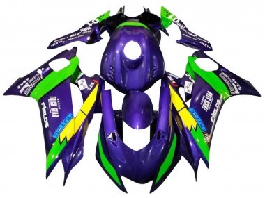 Carenagens Moto Yamaha YZF 600 R6 2017-2023 - Verde Roxo Amarelo Preto Trick Star