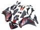 Carenagens Moto Honda CBR250RR 2011-2015 - Preto Fosco Vermelho Listra