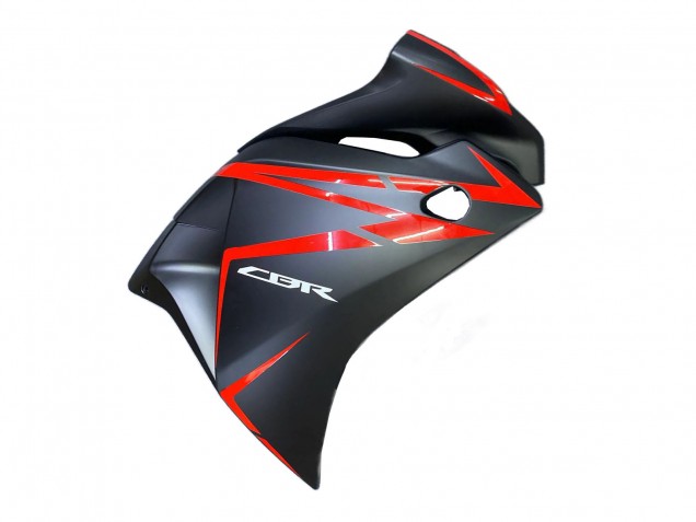 Carenagens Moto Honda CBR250RR 2011-2015 - Preto Fosco Vermelho Listra
