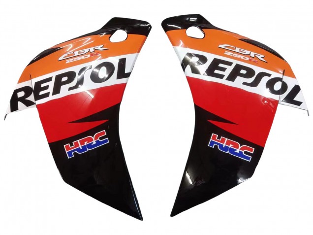 Carenagens Moto Honda CBR250RR 2011-2015 - Laranja Branco Vermelho Preto Glossy HRC Repsol