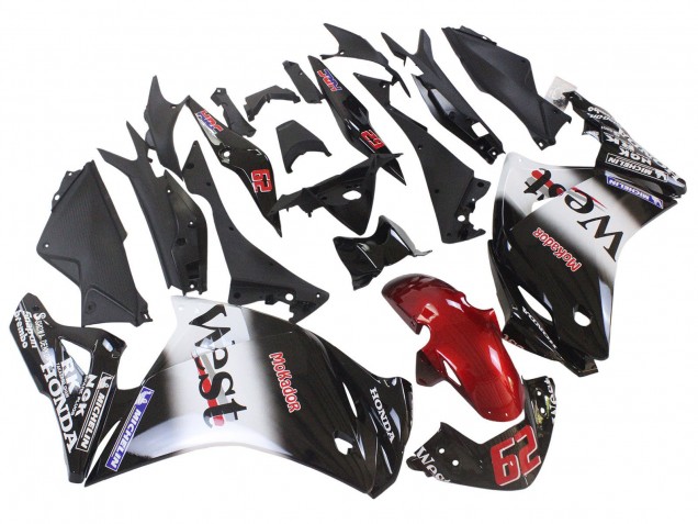 Carenagens Moto Honda CBR250RR 2011-2015 - Preto Brilhante Branco West Vermelho HRC 62