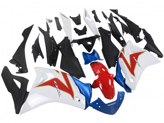 Carenagens Moto Honda CBR250RR 2011-2015 - Branco Vermelho Azul Claro