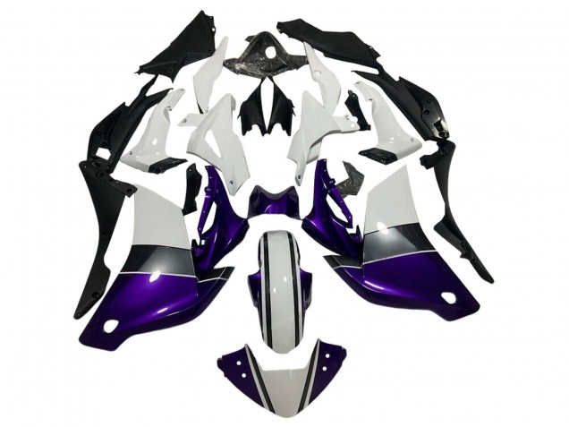 Carenagens Moto Honda CBR250RR 2011-2015 - Branco Roxo Escuro Preto