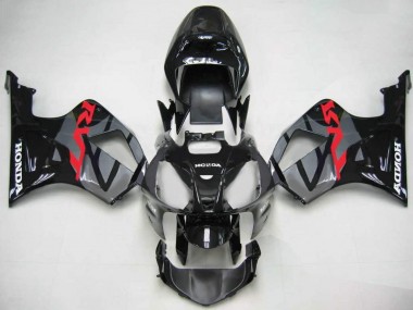 Carenagens Moto Honda VTR1000 2000-2006 - Preto Brilhante Cinzento