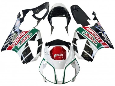 Carenagens Moto Honda VTR1000 2000-2006 - Branco Vermelho Verde Preto Brilhante Castrol