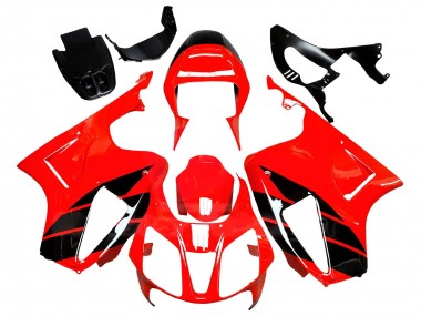 Carenagens Moto Honda VTR1000 2000-2006 - Vermelho Preto Brilhante Listra