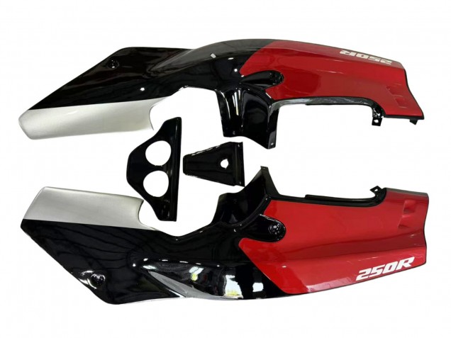 Carenagens Moto Honda NSR250R 1988-1989 - Prata Vermelho Preto Brilhante