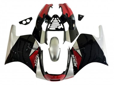 Carenagens Moto Honda NSR250R 1988-1989 - Prata Vermelho Preto Brilhante