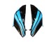 Carenagens Moto Kawasaki Z800 2013-2018 - Azul Claro Preto Brilhante