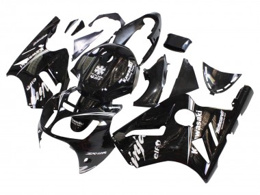 Carenagens Moto Kawasaki ZX12R 2000-2001 - Preto Brilhante Branco Elf Neve