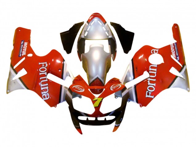 Carenagens Moto Kawasaki ZX12R 2002-2006 - Vermelho Prata Fortuna