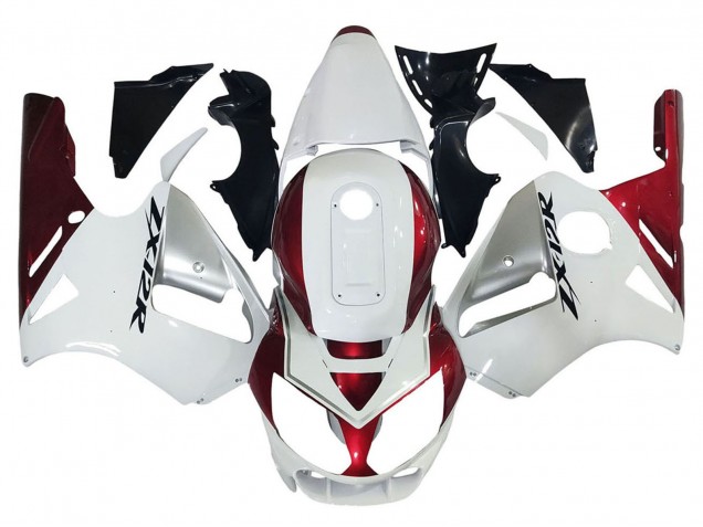 Carenagens Moto Kawasaki ZX12R 2002-2006 - Branco Vermelho Preto