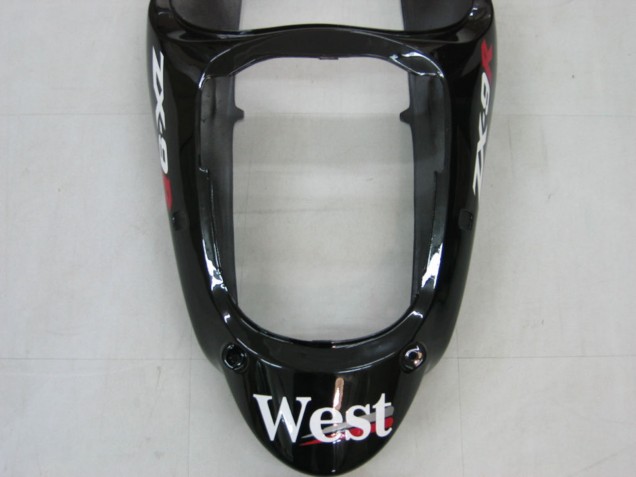 Carenagens Moto Kawasaki ZX9R 2000-2001 - Preto Brilhante Branco West