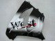 Carenagens Moto Kawasaki ZX9R 2000-2001 - Preto Brilhante Branco West