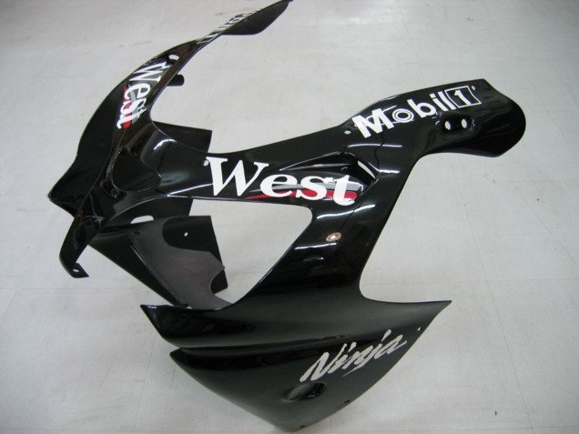 Carenagens Moto Kawasaki ZX9R 2000-2001 - Preto Brilhante Branco West