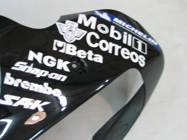 Carenagens Moto Kawasaki ZX9R 2000-2001 - Preto Brilhante Branco West