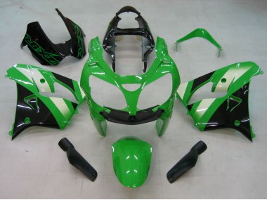 Carenagens Moto Kawasaki ZX9R 2000-2001 - Verde Prata Preto