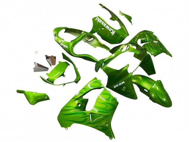 Carenagens Moto Kawasaki ZX9R 2000-2001 - Verde Chama